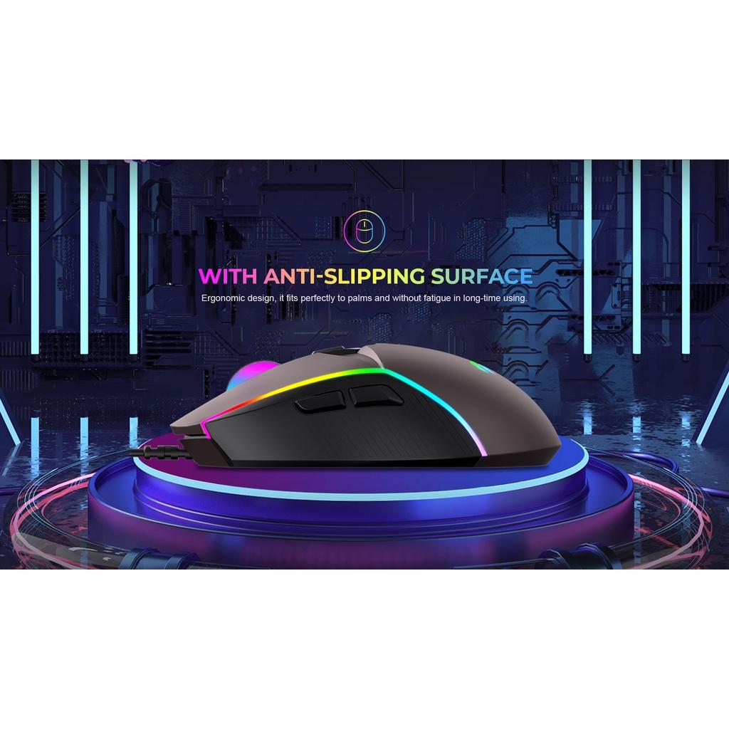 Chuột Gaming HAVIT MS1028, 16 Triệu Màu RGB, 6 Chế Độ DPI, Thiết Kế Công Thái Học - Hàng Chính Hãng