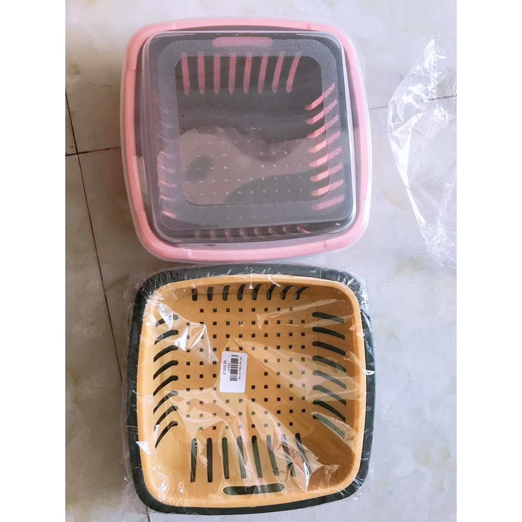Bộ rổ nhựa kèm chậu