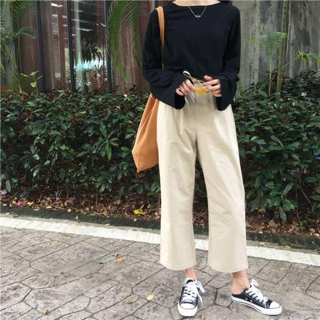 (Có sẵn)Baggy lưng cao ulzzang