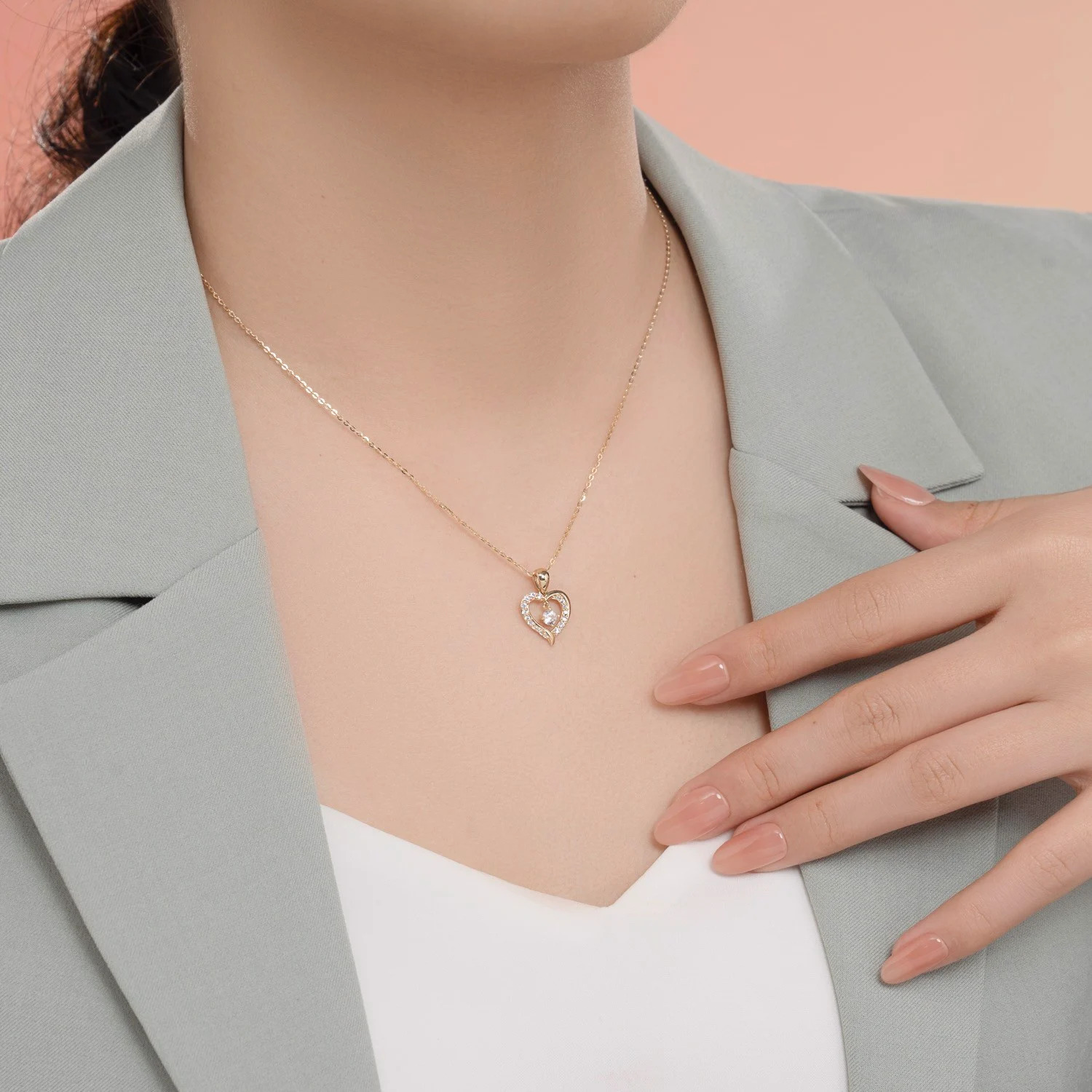 Mặt Dây Chuyền Vàng 14k My Only Baby MDMAMD667 Huy Thanh Jewelry