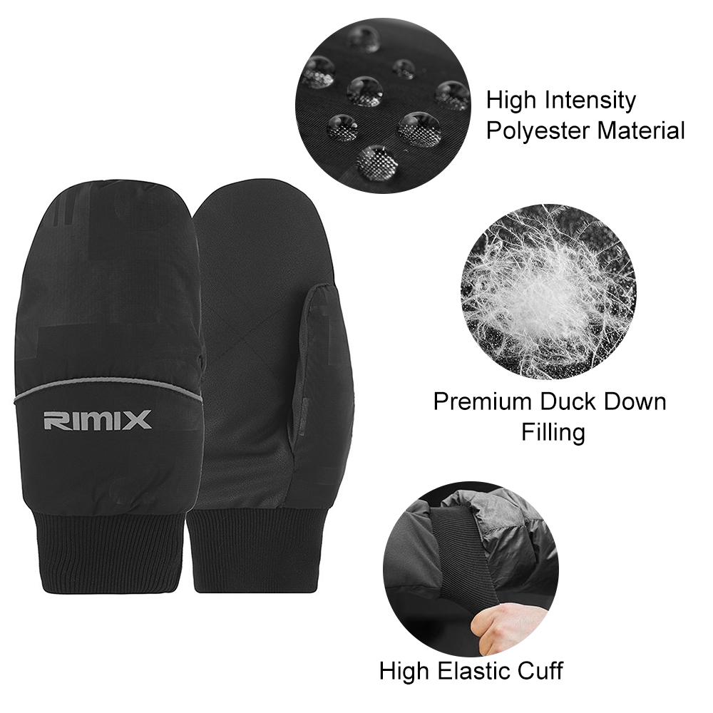 Găng tay ngoài trời Rimix Winter Down ấm áp dành cho trượt tuyết, mùa đông