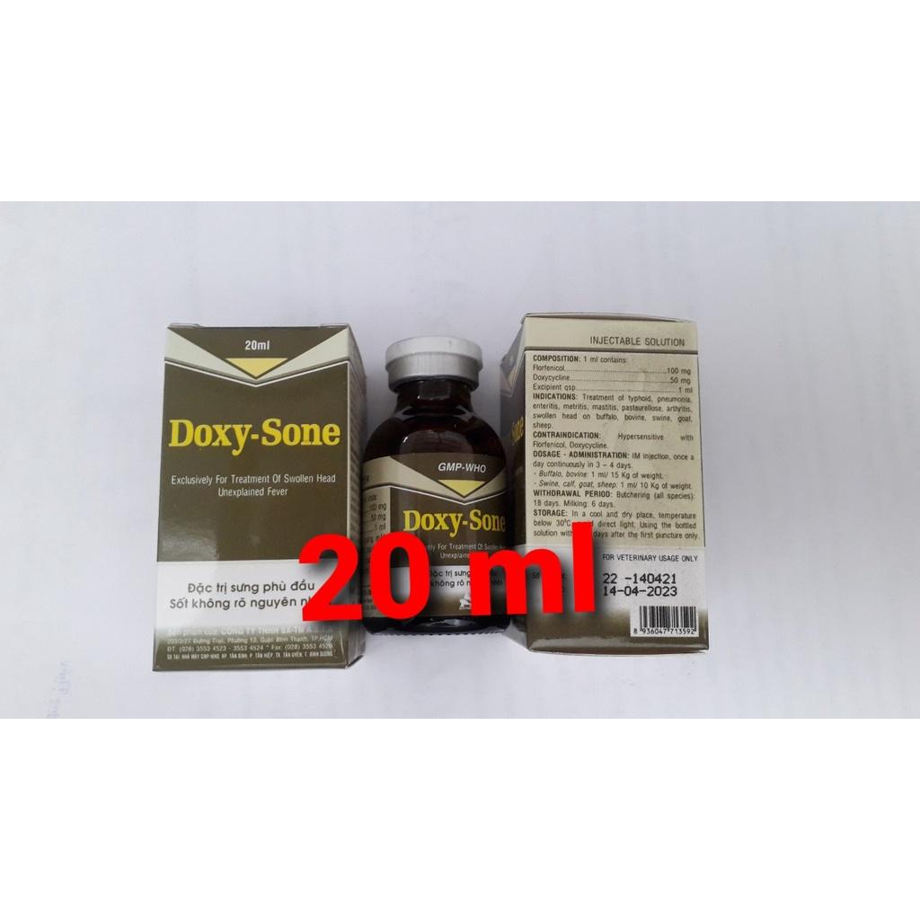 Doxy sone 100ml. chích viêm phổi thương hàn, sưng phù đầu