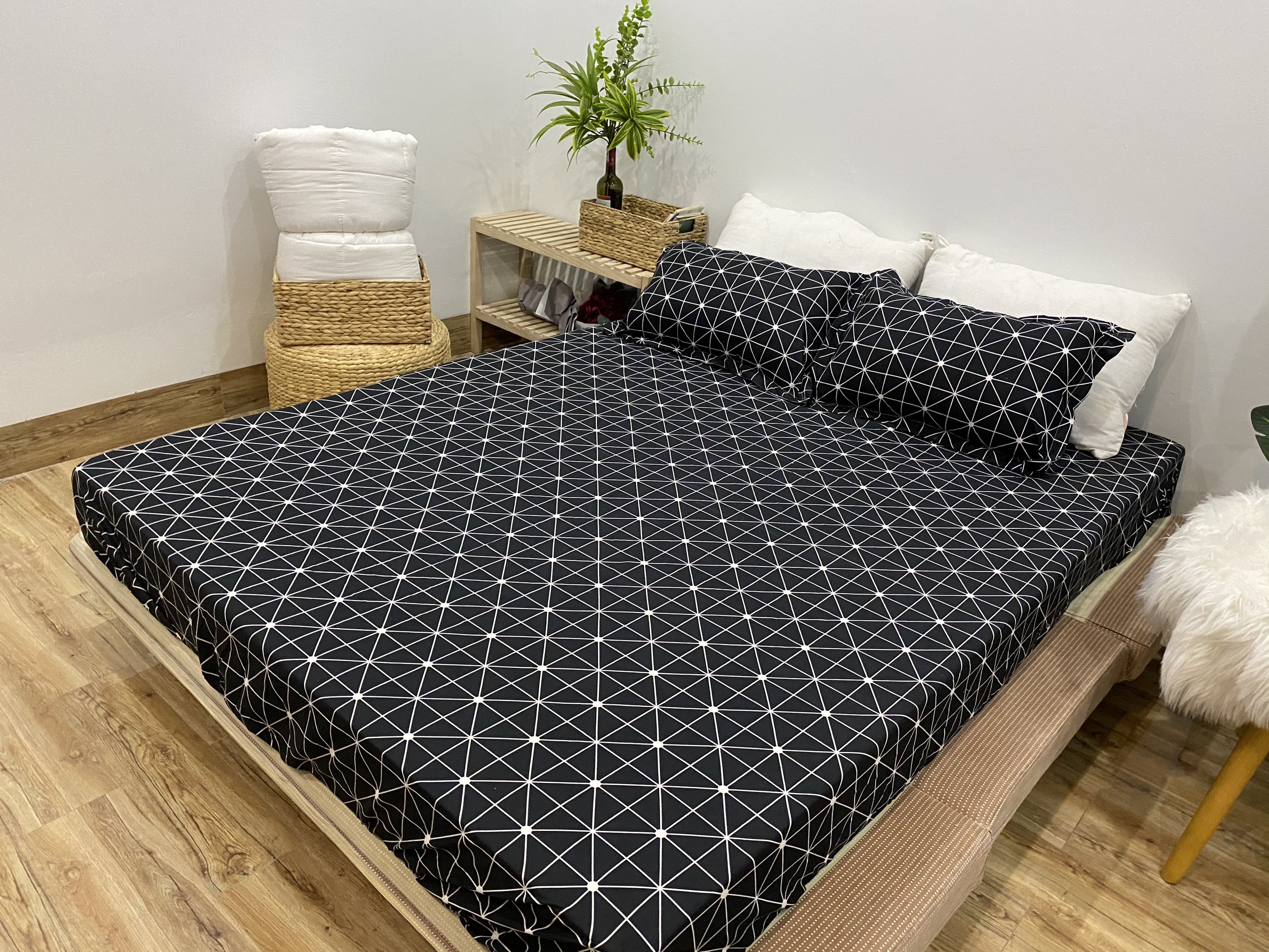 Bộ Chăn Ga Gối Hè Thu 5 Món CHM16