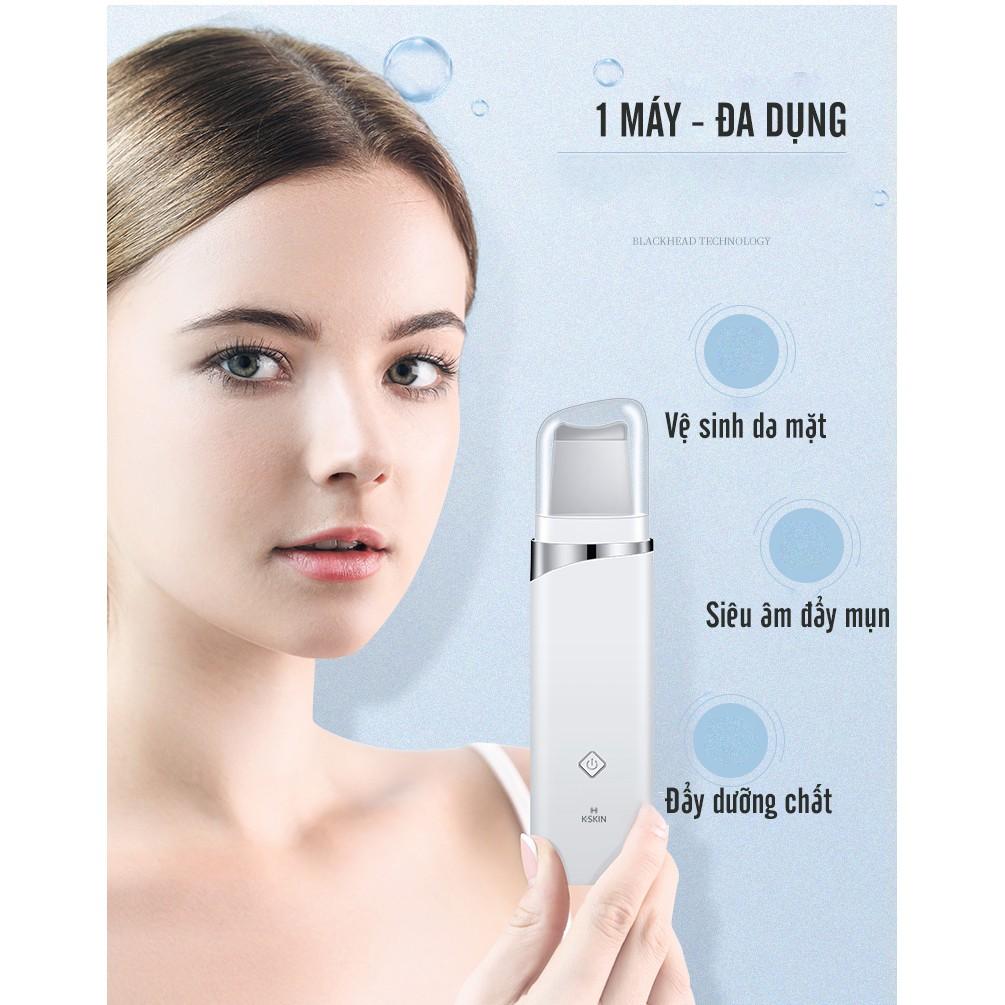 Máy Hút Mụn, Tẩy Tế Bào Chết K-SKIN KD8023 Sử Dụng Sóng Siêu Âm Giúp Thu Nhỏ Lỗ Chân Lông, Nâng Cơ - Hàng Chính Hãng