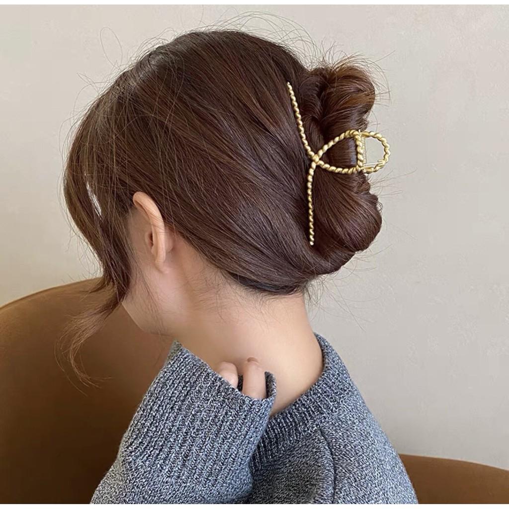 Kẹp tóc càng cua kim loại Hình Xoắn sang chảnh HOT TREND