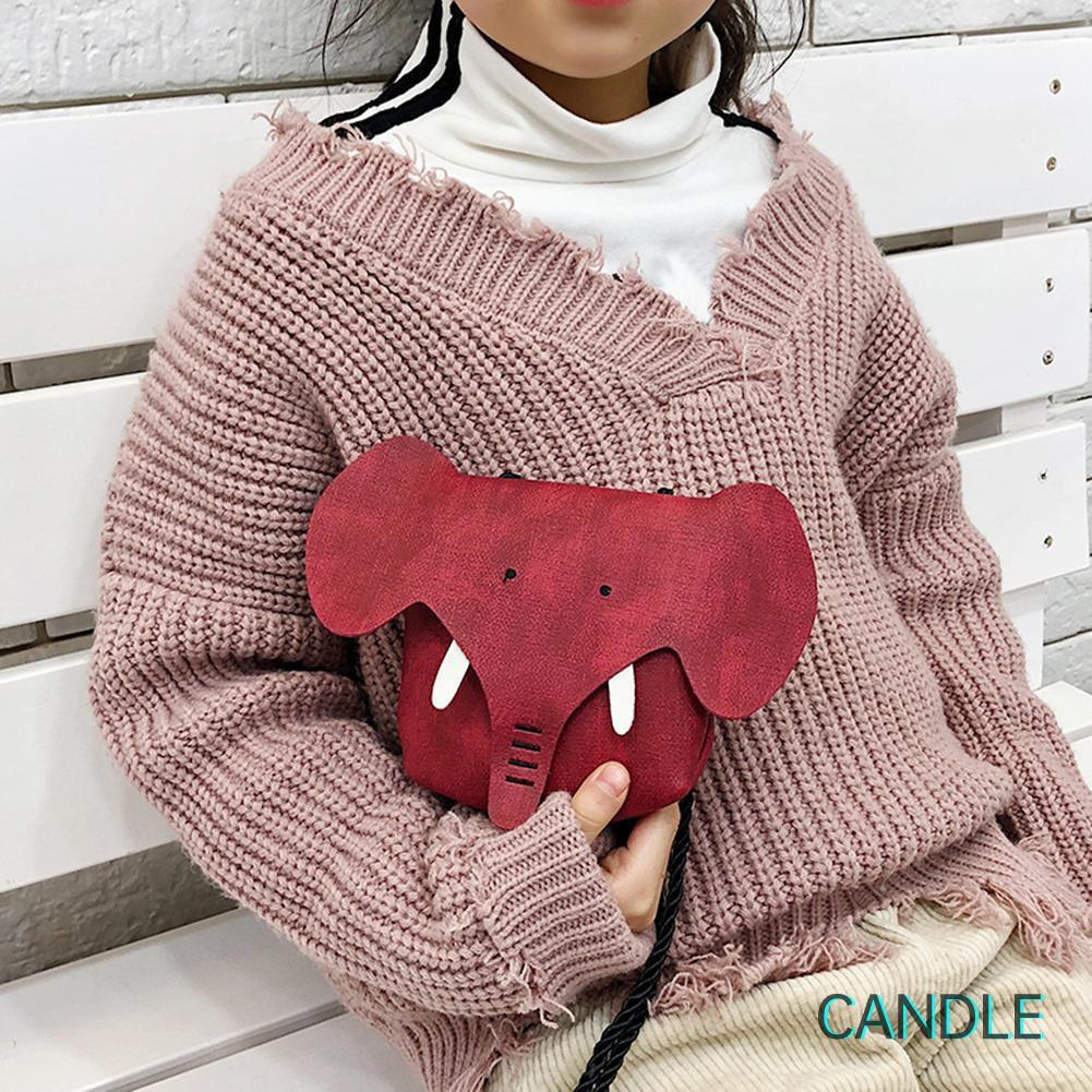 Túi Đeo Chéo Mini Hình Voi Dễ Thương Cho Bé Gái