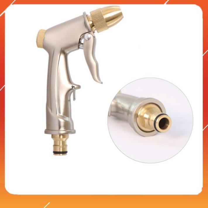 Bộ dây vòi xịt nước rửa xe, tưới cây . tăng áp 3 lần, loại 15m 206701-1 đầu đồng, cút, nối PE