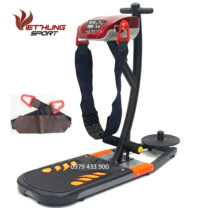 Máy Rung Massage Bụng Đứng Queen Pro-750- Điều Chỉnh 50 Cấp Độ Có Xoay Eo Gập bụng. Mẫu mới dây đai lớn pát móc chống ồn. Bảo hàng đổi mới 12 tháng
