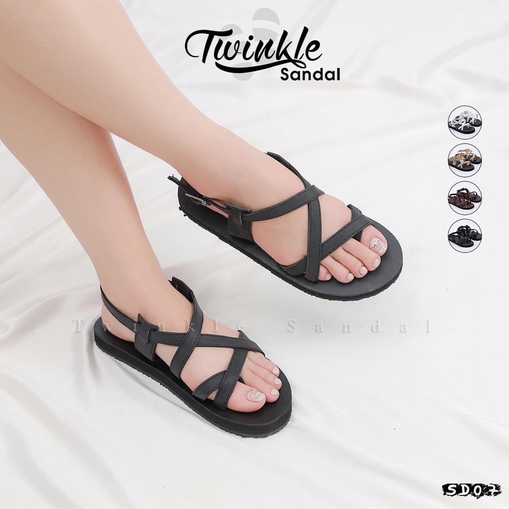 Dép sandal Nữ quai da mềm Đế bệt Cao Su ôm chân mã SD07 SD20 SD32 SD59