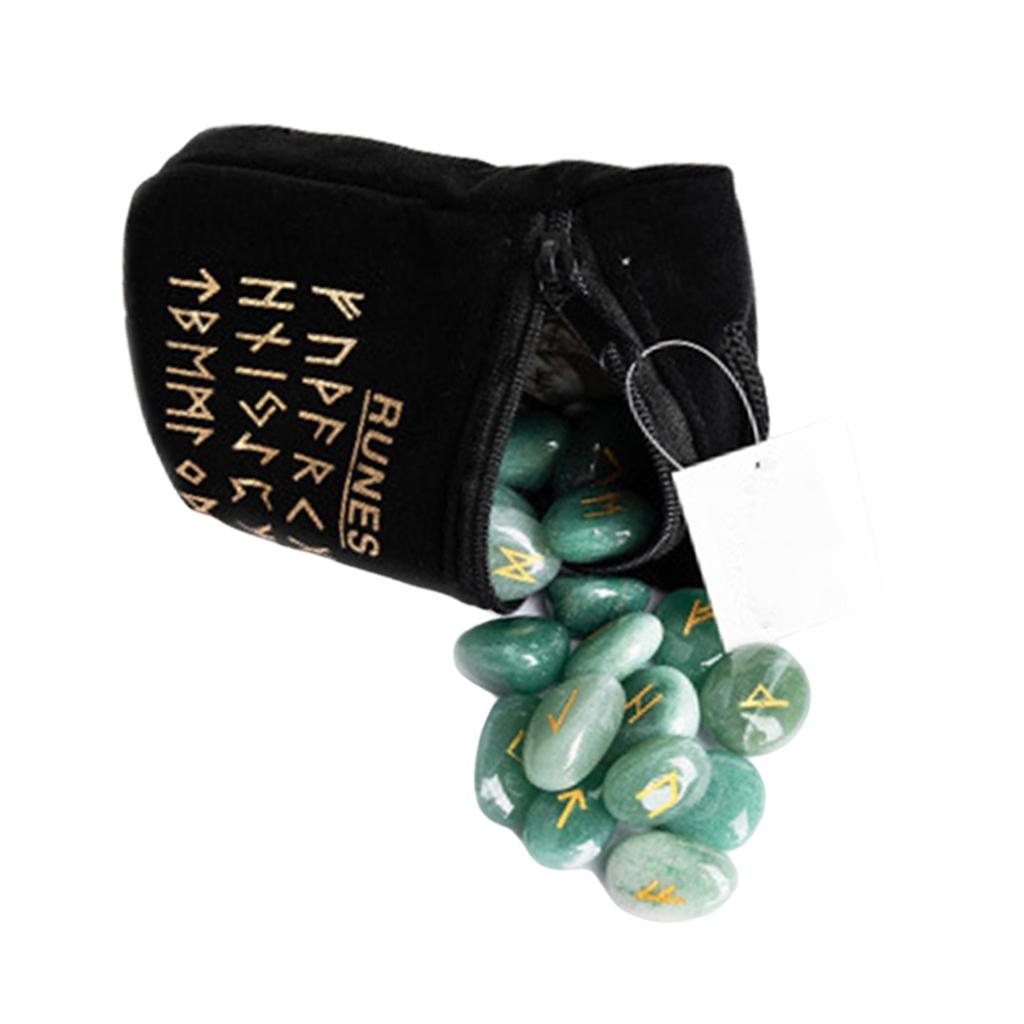 Natural Rune Polished Gift Home Decor Green