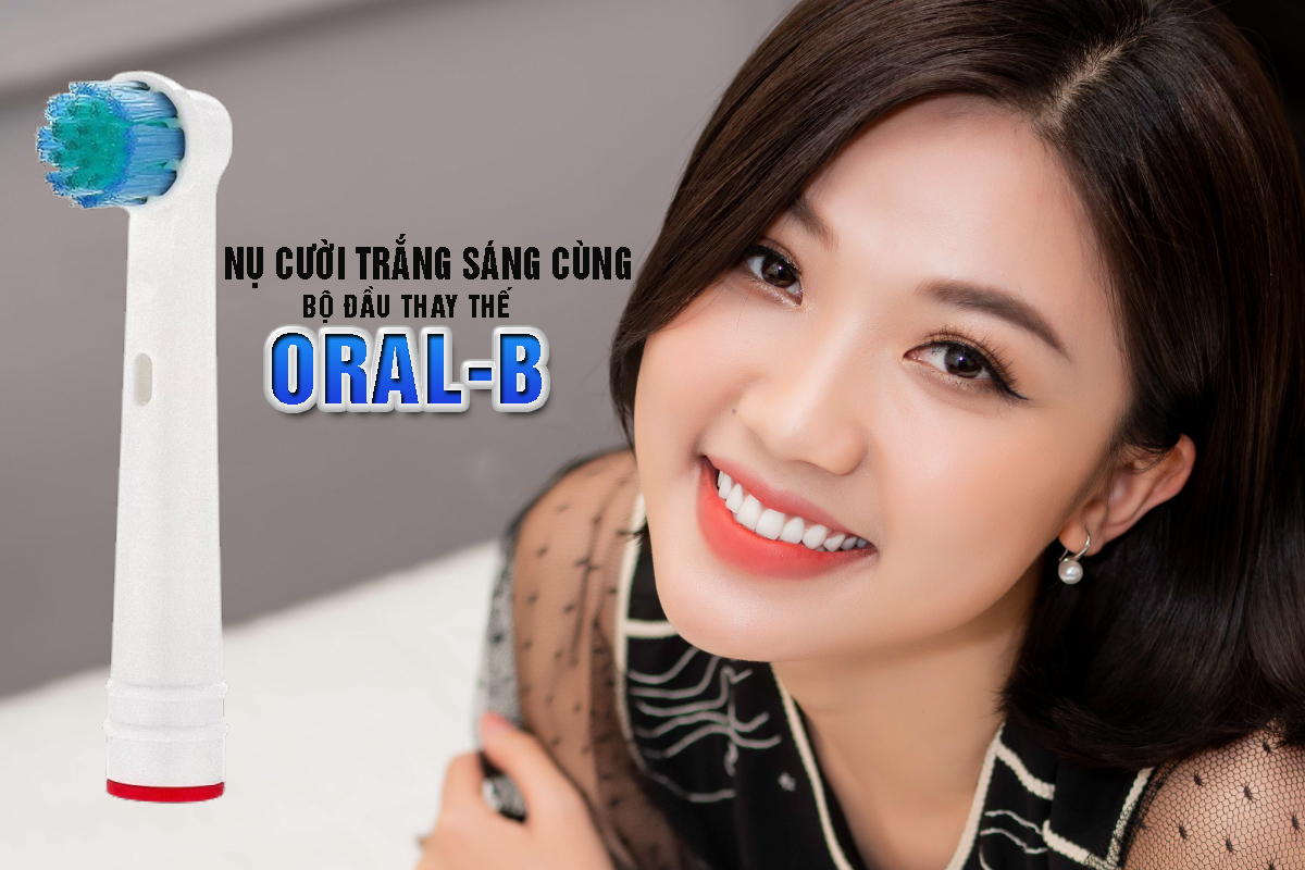 Cho máy Oral B, Bộ 4 đầu bàn chải điện Dan House EB-17B– Cho răng sáng trắng, đánh tan cặn bám – Xuất xứ: Đức