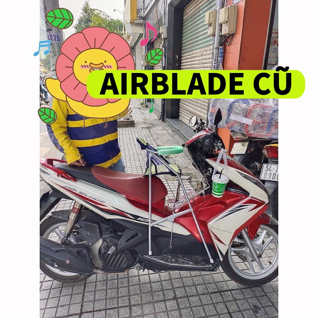 Ghế ngồi xe  Airblade cũ 2013 trở xuống cho bé , GHẾ GA XẾP SẮT SƠN TĨNH ĐIỆN