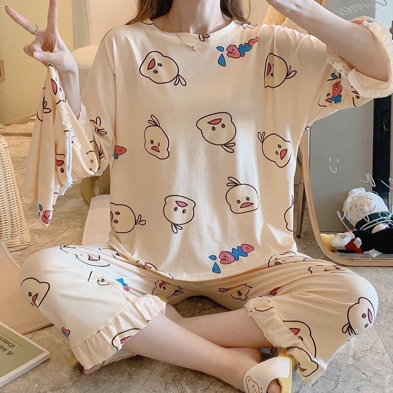 Đồ Bộ nữ lửng mặc nhà , nhiều hình đa dạng chất liệu thun sữa mềm mịn - thấm hút mồ hôi