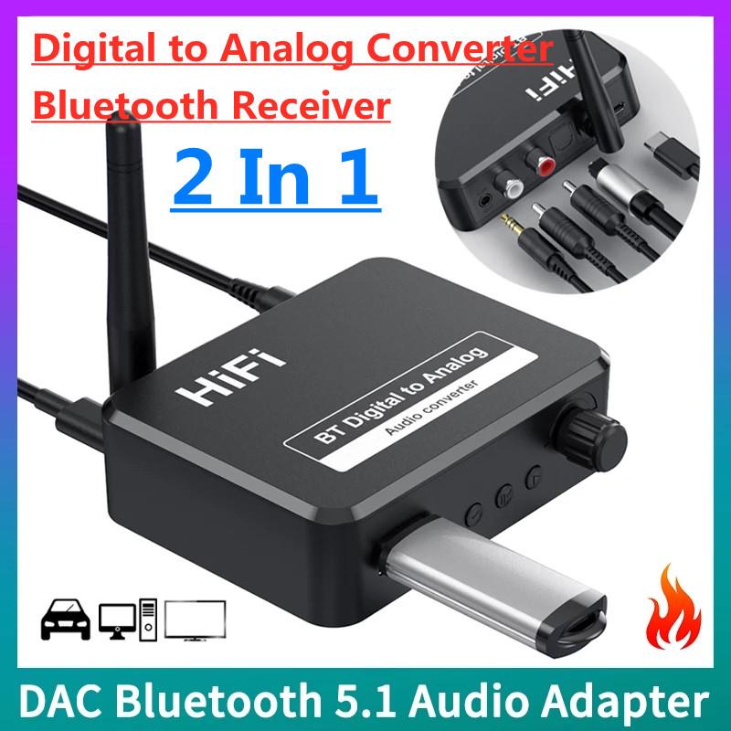 DAC Bluetooth 5.1 Bộ thu âm thanh kỹ thuật số sang tương tự