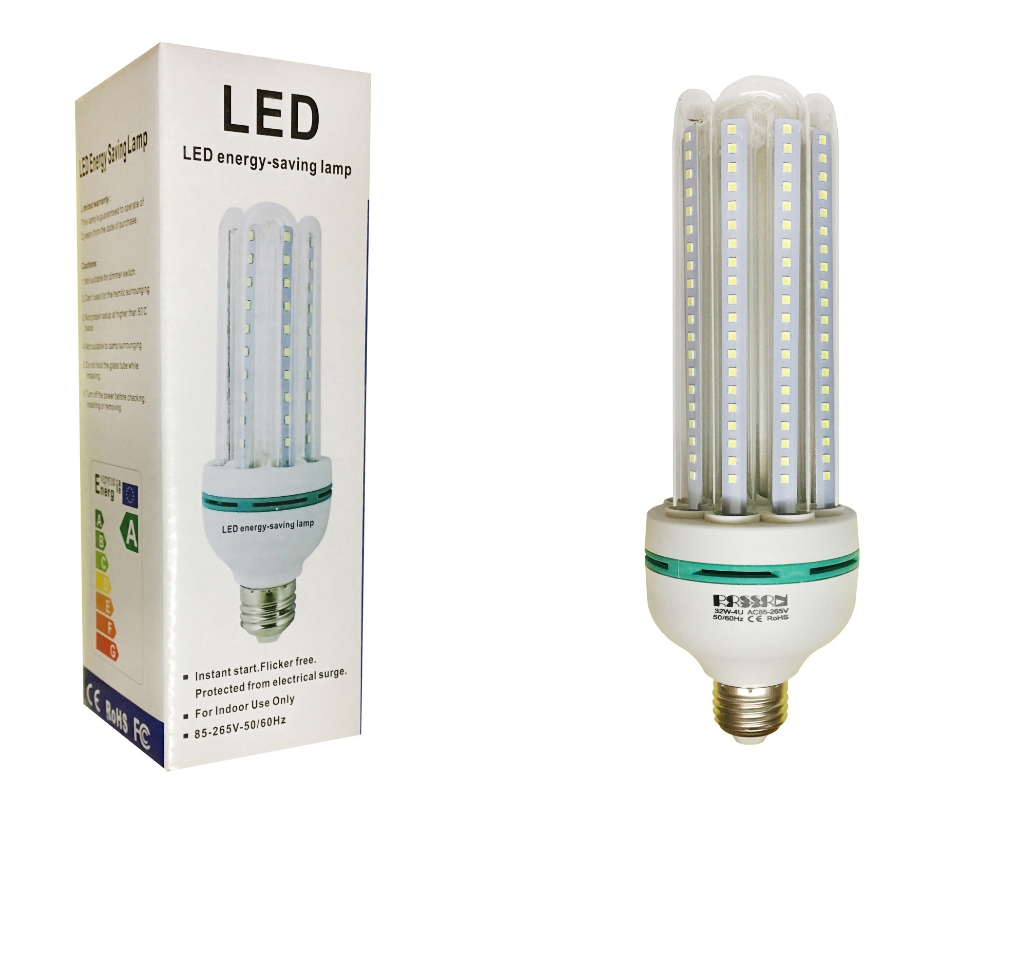 Bóng đèn Led 32W chữ U siêu sáng tiết kiệm điện kiểu compact sáng trắng LU-S32
