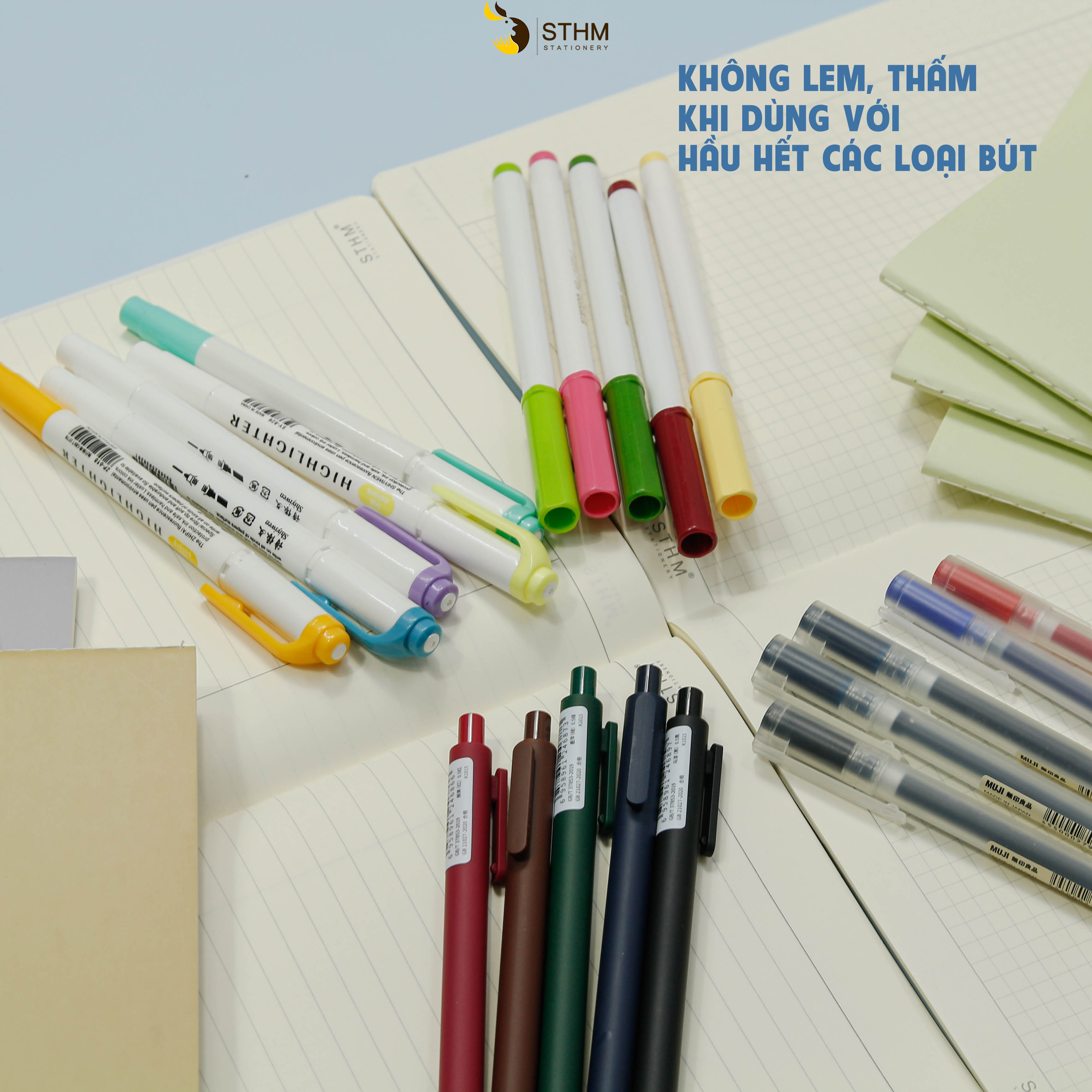 Tập vở học sinh khổ B5 - Ruột kẻ ngang, caro - 80 trang kem 80gsm - Ghi chép học tập linh hoạt - STHM stationery