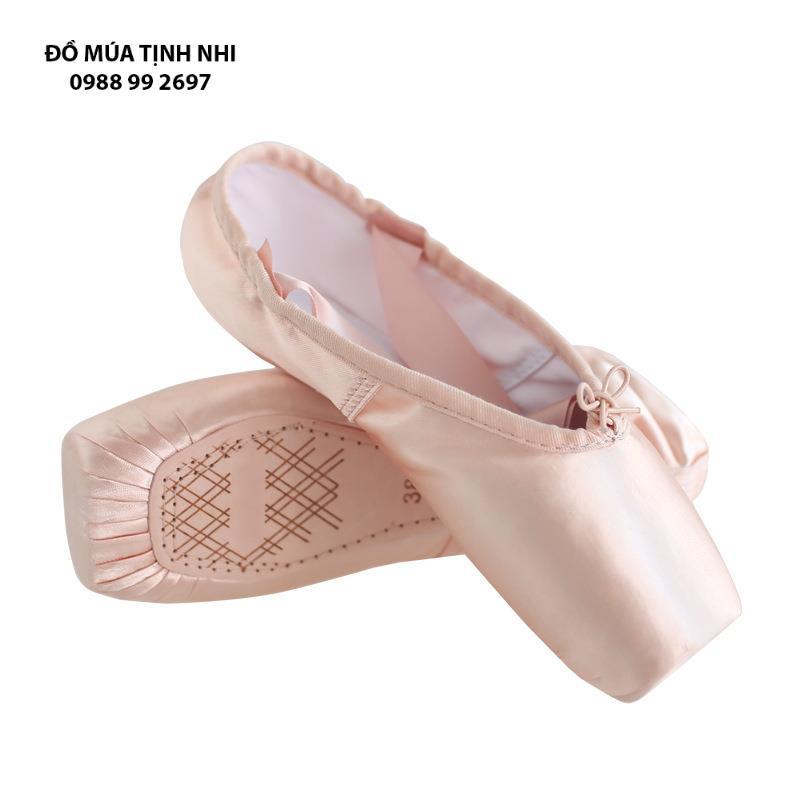 Giày múa ballet mũi cứng (tặng kèm lót silicon) GM02 - Đồ Múa Tịnh Nhi