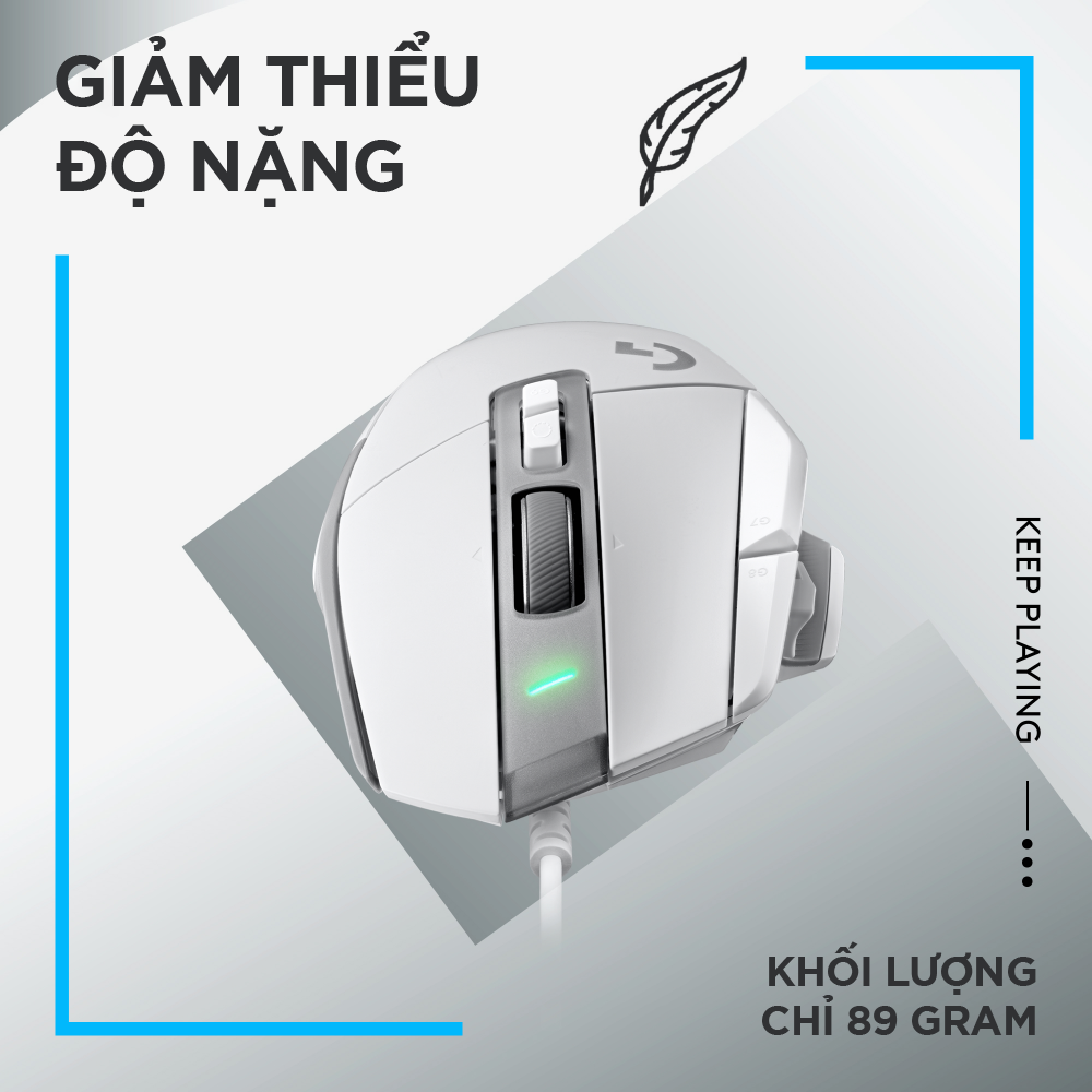 Chuột game có dây Logitech G502 X  – switch LIGHTFORCE hybrid, Cảm biến Hero 25K, 13 nút macro, tương thích Windows/Mac OS - Hàng chính hãng