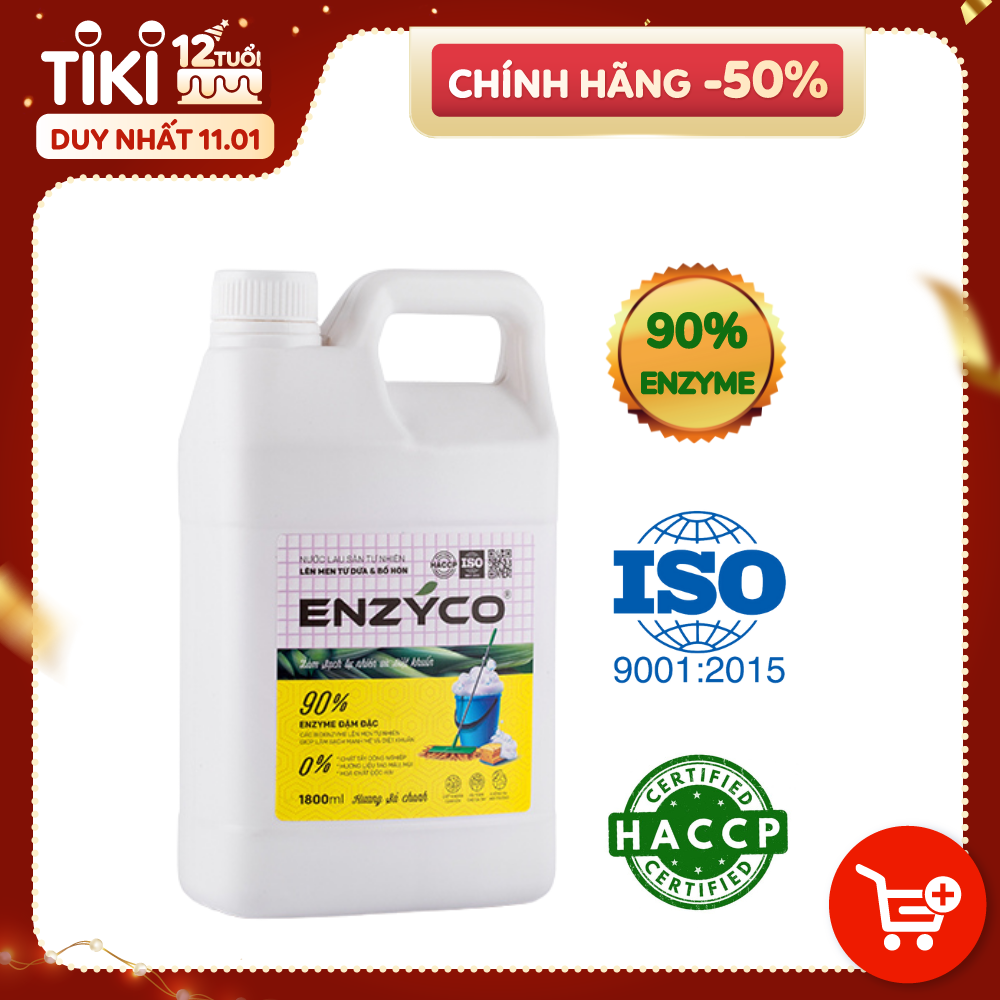 Nước Lau sàn sinh học ENZYCO 2L - Chiết xuất Bồ hòn và Enzyme Dứa