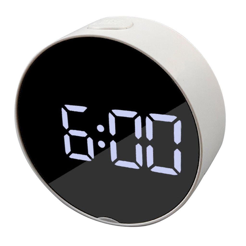 LED Screen Bedside Table Clock Mirror Suface Digital Clock A