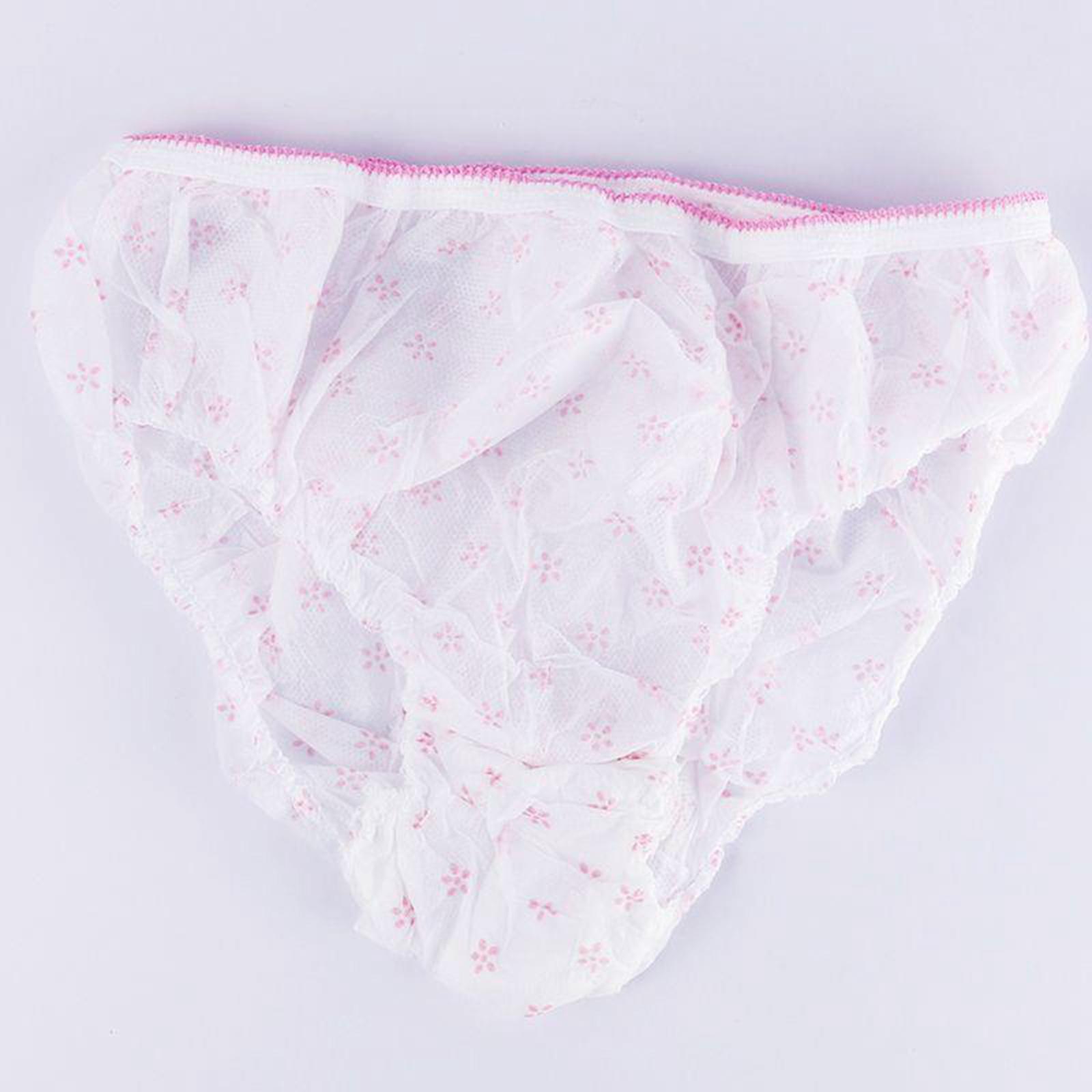 7Pcs Disposable Nonwoven Underwear, Handy Briefs Soft Women Breathable Lightweight Disposable Briefs Disposable Panties for SPA, Camping, Hotel