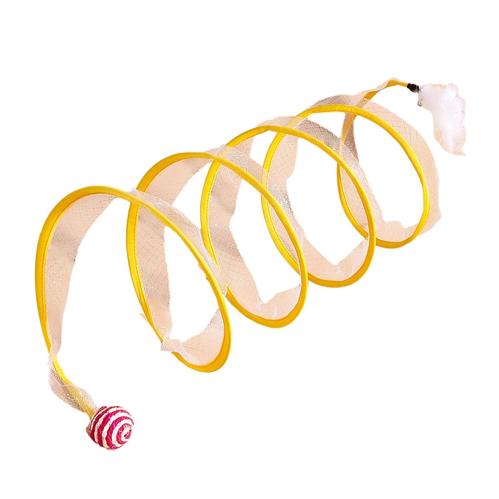 Cat Toy Cat Tunnel Toy Collapsible Spiral Tunnel Portable Cat Runway Pet Toys for Bunny Small Animals Kitten Cat