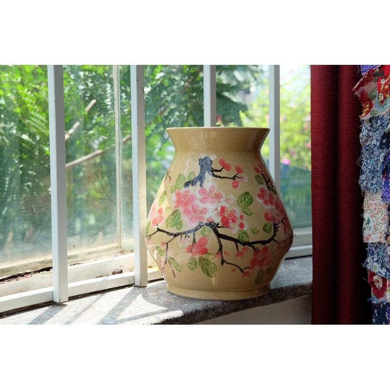 Lọ hoa vuốt tay độc bản làm thủ công 100% quà tặng Tân gia đặc biệt sưu tập lọ hoa decor tủ kệ nhà mới