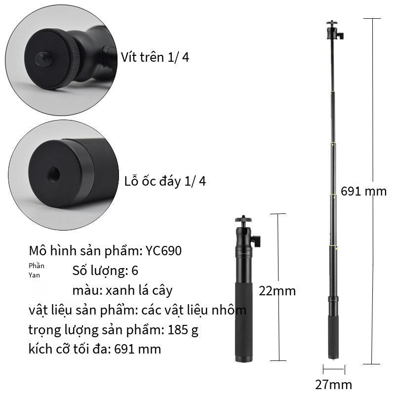 Phong cách mới nhất của máy ảnh mới mở rộng thanh ổn định máy ảnh tự sướng mở rộng ống kính thiên văn thẳng thanh ổn định ba trục cầm tay