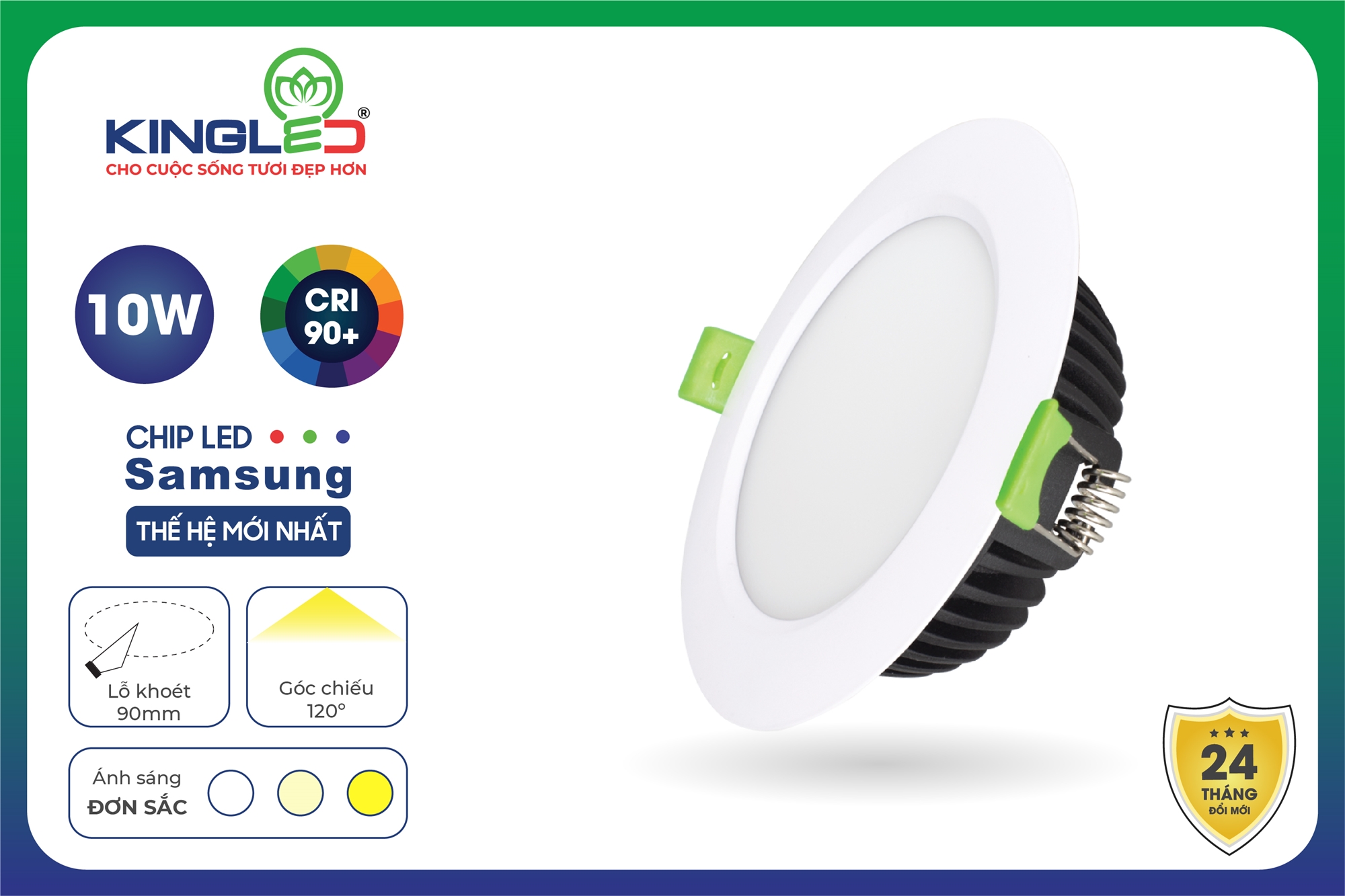 Đèn Âm Trần Diamond 10W KINGLED