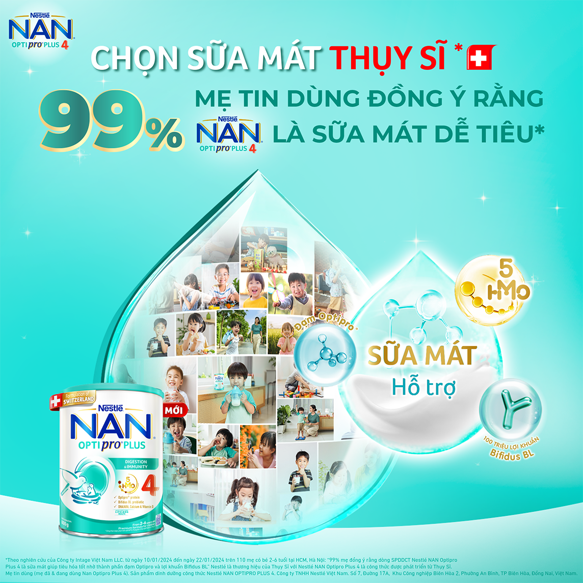 [Tặng Vali xúc cát] Sữa bột NAN OPTIPRO PLUS 4 Nestle Bé 2-6 tuổi 1500g/lon Giúp tiêu hóa tốt