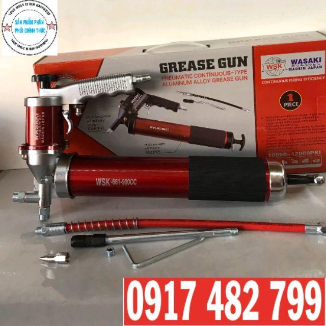 SÚNG BƠM MỠ BÒ DÙNG HƠI Bình đựng mỡ 900cc