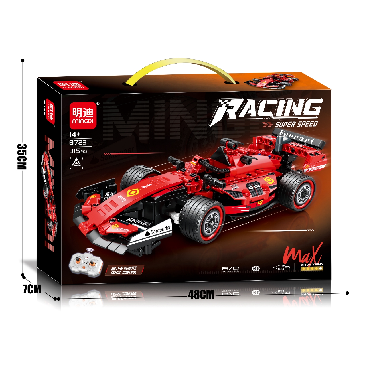 MINGDI - 8723 - Lắp Ráp Xe Đua Công Thức 1 Điều Khiển Từ Xa Tỉ Lệ 1:24 (315 Chi Tiết)
