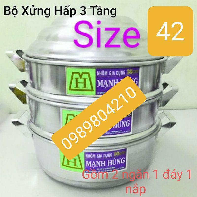 (Video Sp)Bộ xửng hấp nhôm  3 tầng size 42 ,bộ xửng hấp bánh 3 tầng ,xửng hấp bánh bao,rau,hải sản