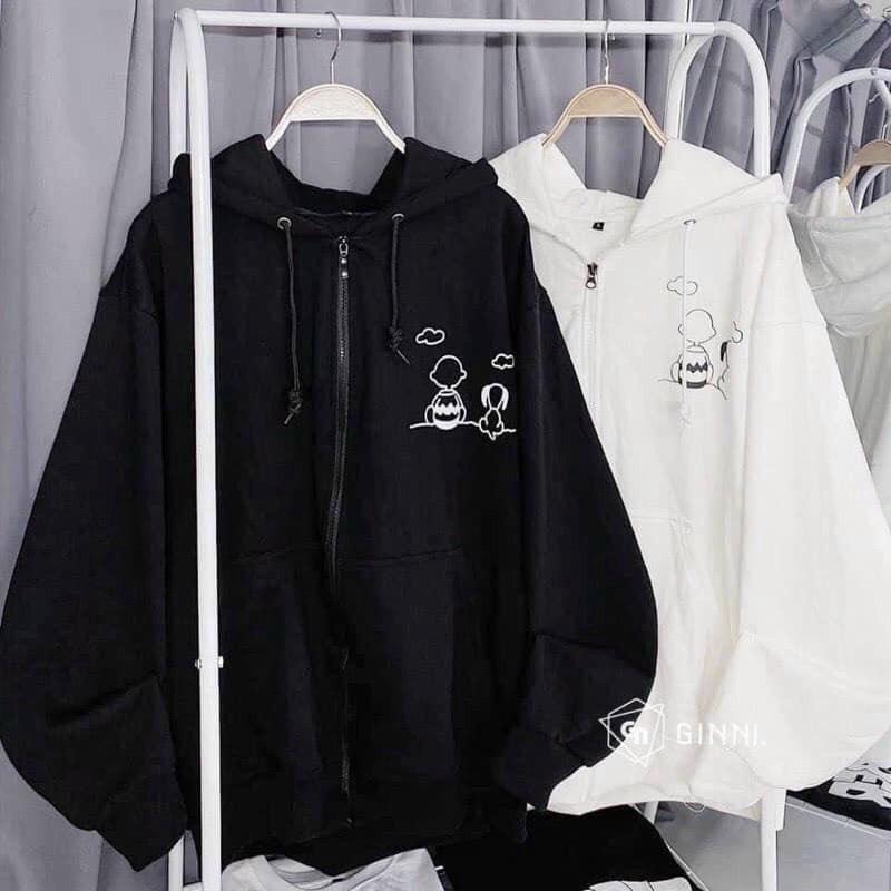 Áo hoodies dây kéo form to y hình cực xinh