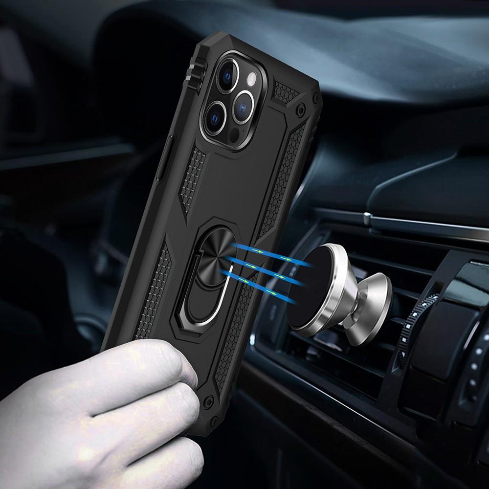 Ốp lưng cho iPhone 12 mini Pro Max chống sốc 2 lớp kèm nhẫn iring làm giá đỡ
