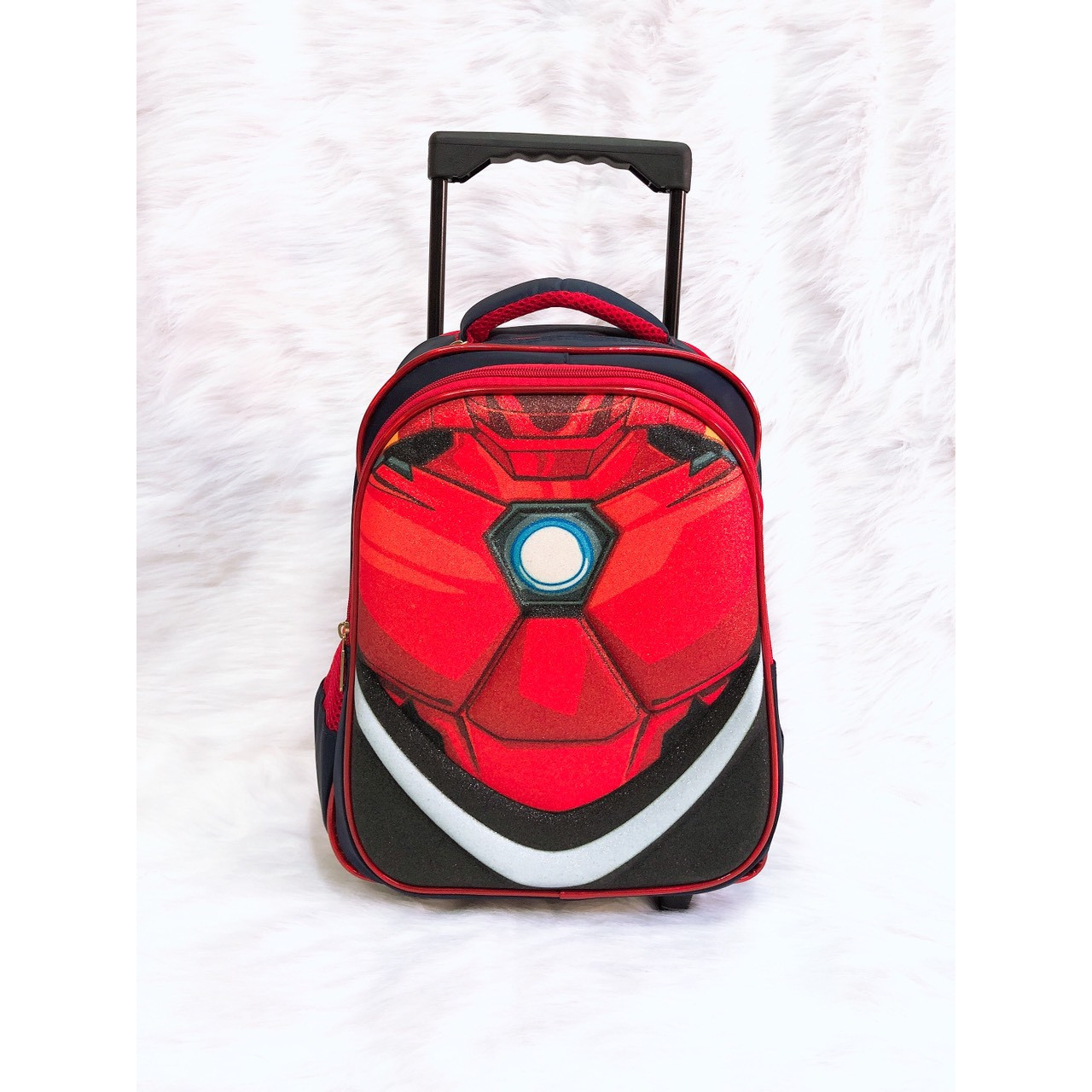 Balo kéo cho bé trai hình Iron Man size lớp 1 đến lớp 3