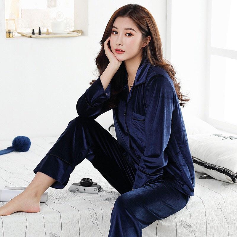 Bộ Đồ Mặc Nhà ️Đồ Ngủ Pijama Nhung Cao Cấp Siêu Mềm Mịn - ELSA