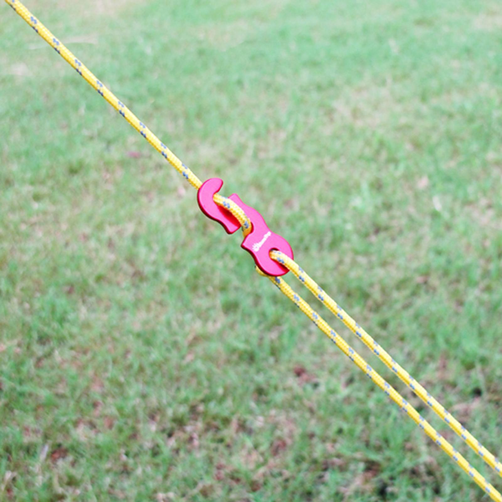 4 Pieces Tent Rope 3mm Diameter with Cord Adjuster Camping Rope for Hiking Accessories