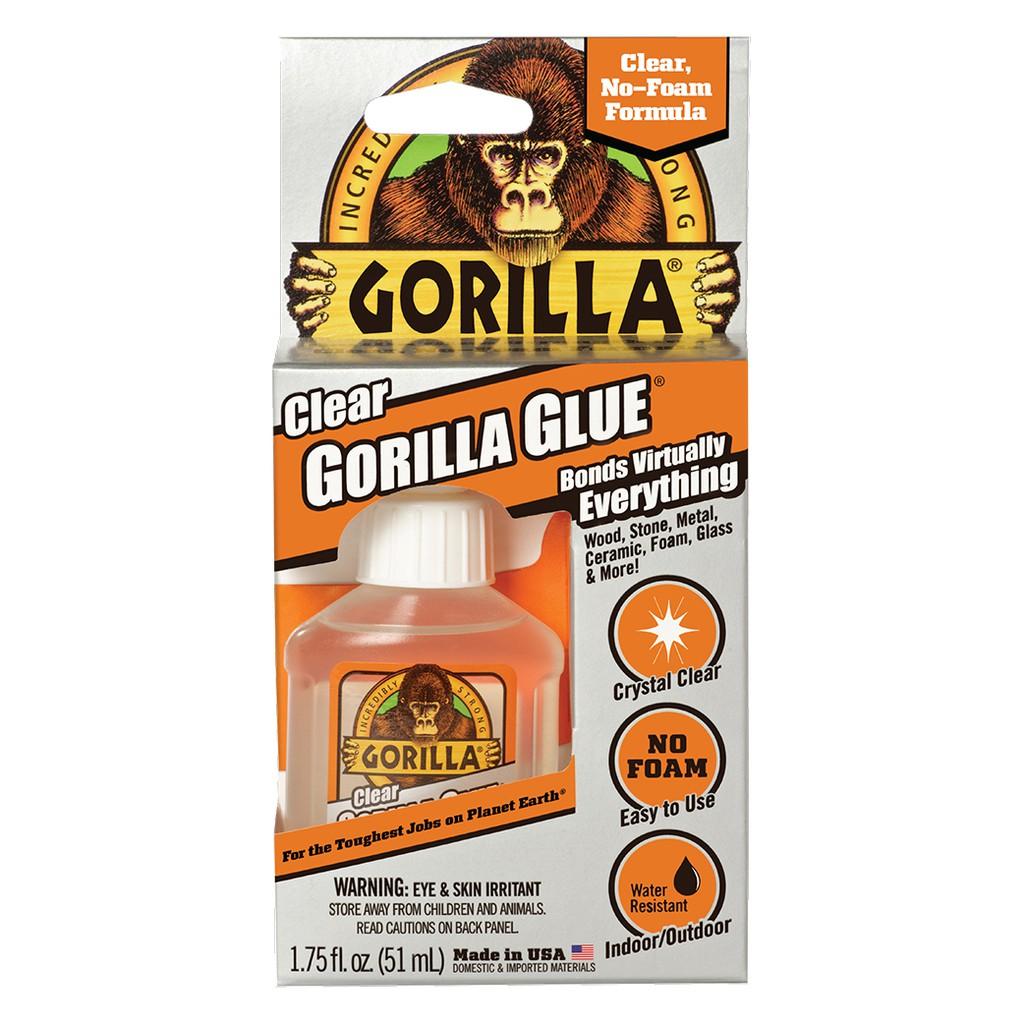 Keo dán trong suốt Gorilla Glue Clear Thương hiệu Mỹ, Keo dán đa năng chịu lực mọi chất liệu, Keo Dán Hàng Thủ Công 51ml