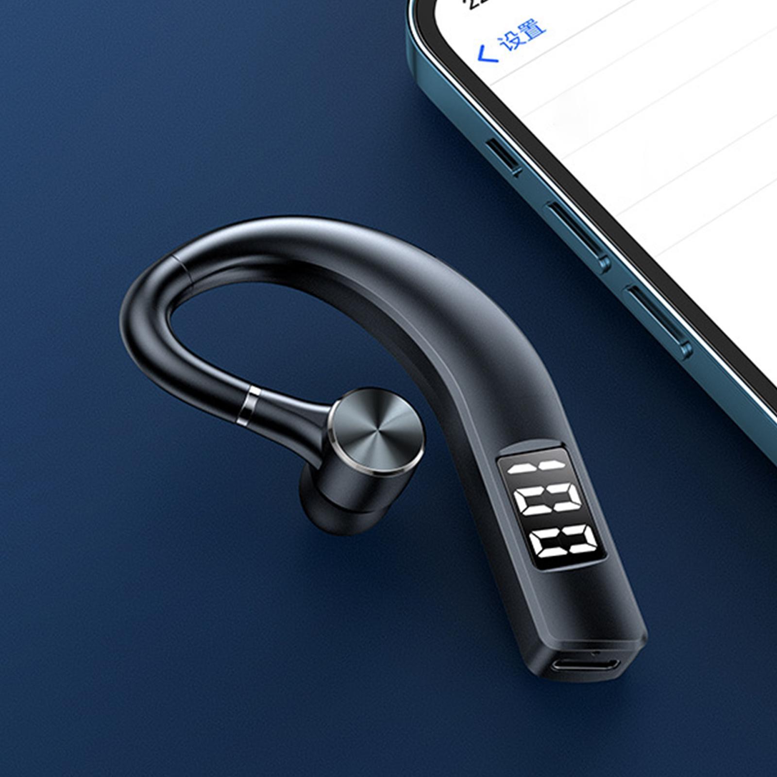 Set of 2 Bluetooth Headset Ear Hook Headphones Noise Cancelling for Business