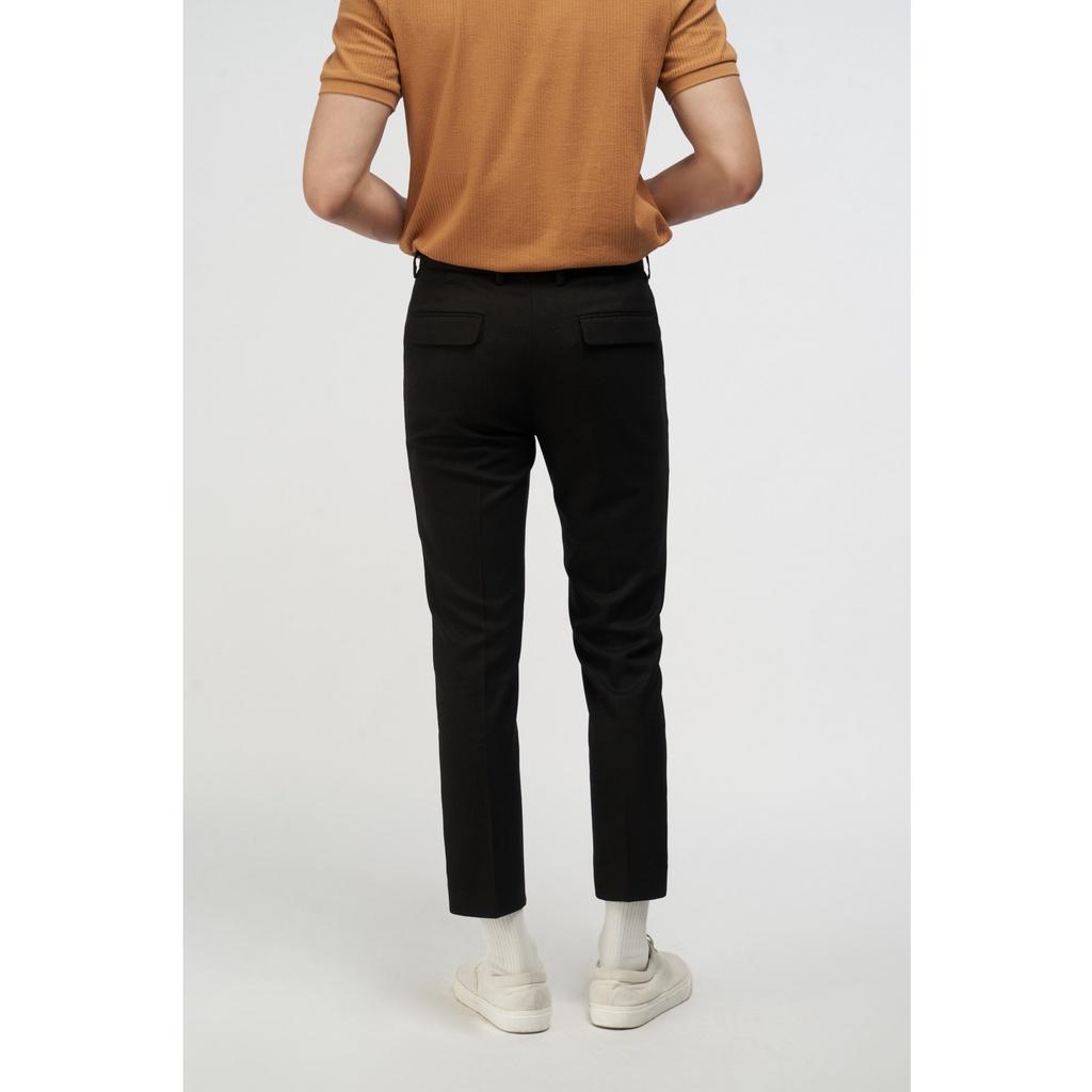 Quần tây nam màu đen Twill Texture form slim crop 10F21PFO007 | LASTORE MENSWEAR