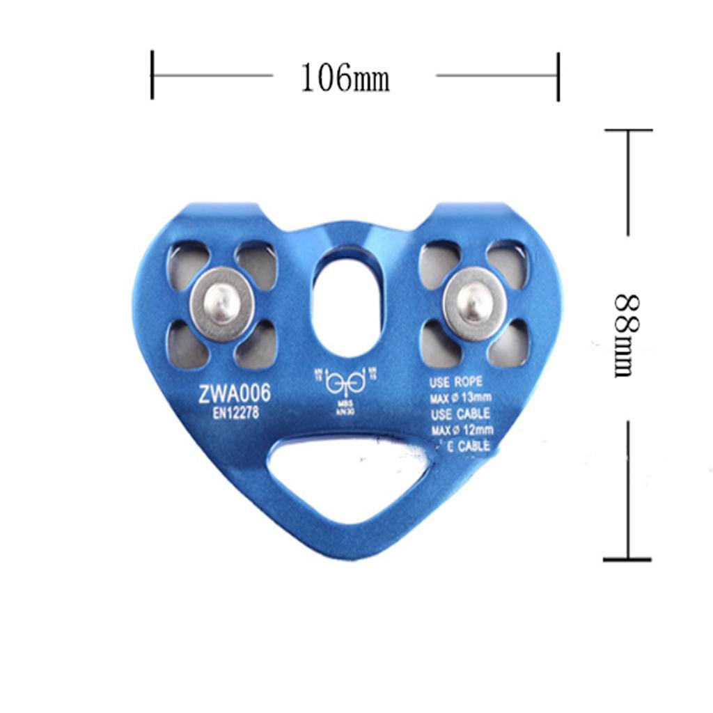 Tandem Speed Dual Pulley 30KN Climbing Mountaineering Buckle Carabiner Red