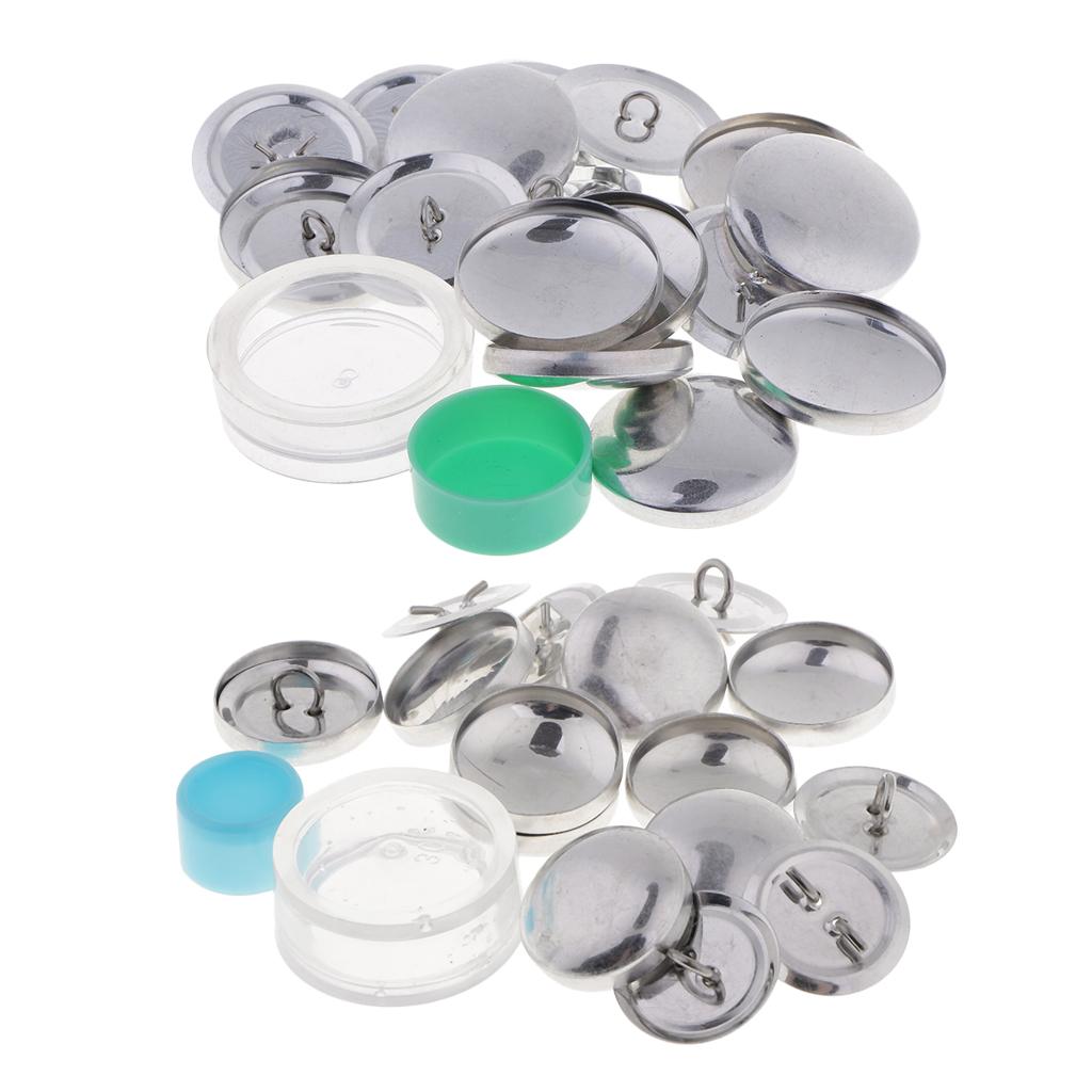 20 Miếng 20 Mm 30 Mm Vòng Kim Loại Phối Nút Lắp Ráp Bộ Dụng Cụ Tự Làm Túi Vải Khóa Bộ Dụng Cụ Báo Chí nút Vải