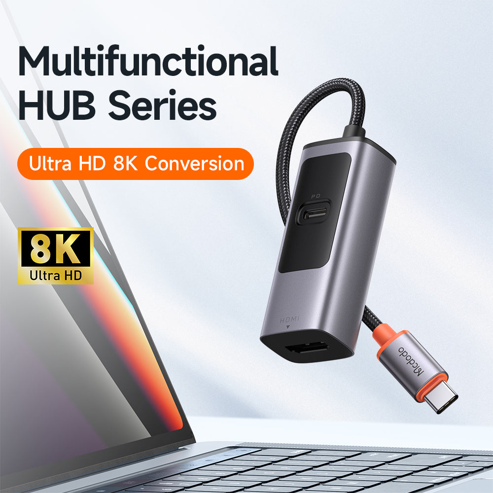 Hub Mở Rộng Kết Nối Mcdodo 2 in 1 USB-C Docking Station (PD100W+HDMI 8K) (Hàng chính hãng)