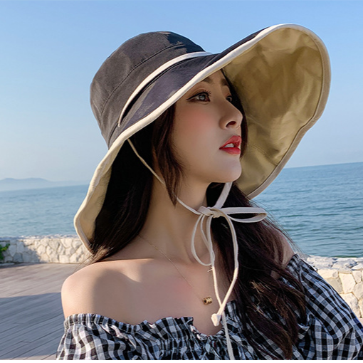 Mũ rộng vành chống nắng chống uv đội 2 mặt thời trang