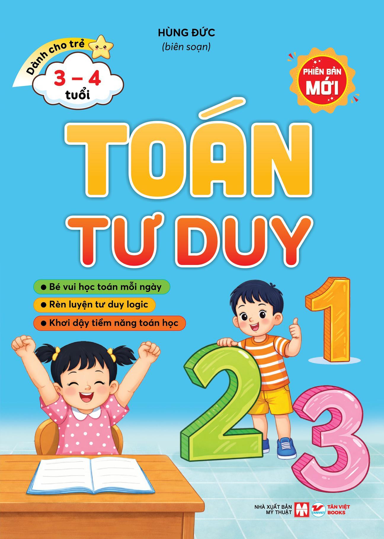 Sách - Dành Cho Trẻ Từ 3-4 Tuổi - Toán Tư Duy - Phiên Bản Mới