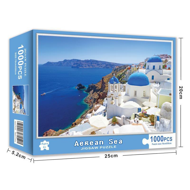 Bộ Tranh Ghép Xếp Hình 1000 Pcs Jigsaw Puzzle Aegean Sea Thú Vị Cao Cấp