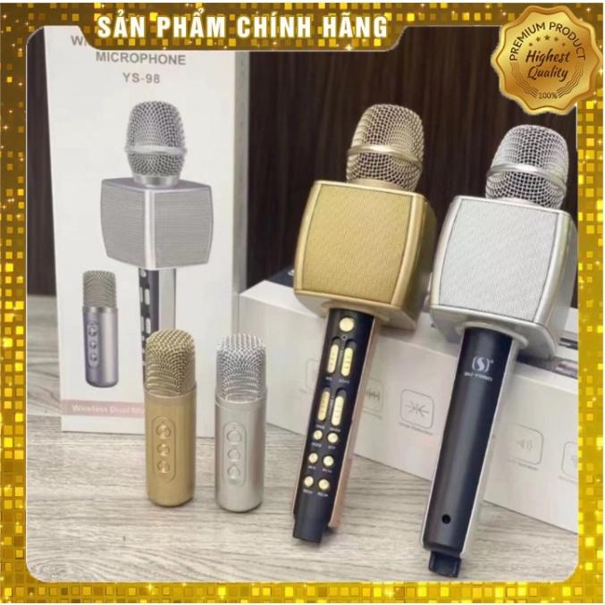 Mic Cầm Tay Bắt Bluetooth Hát Karaoke YS-98 Mới Nhất Kèm 1 Mic Hát Song Ca Cực Hay