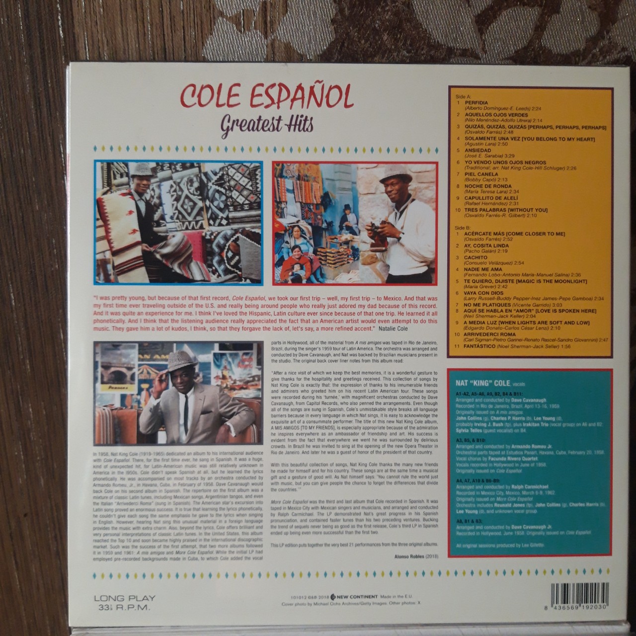 Đĩa than - LP - Nat King Cole - Cole Espanol -  new vinyl record