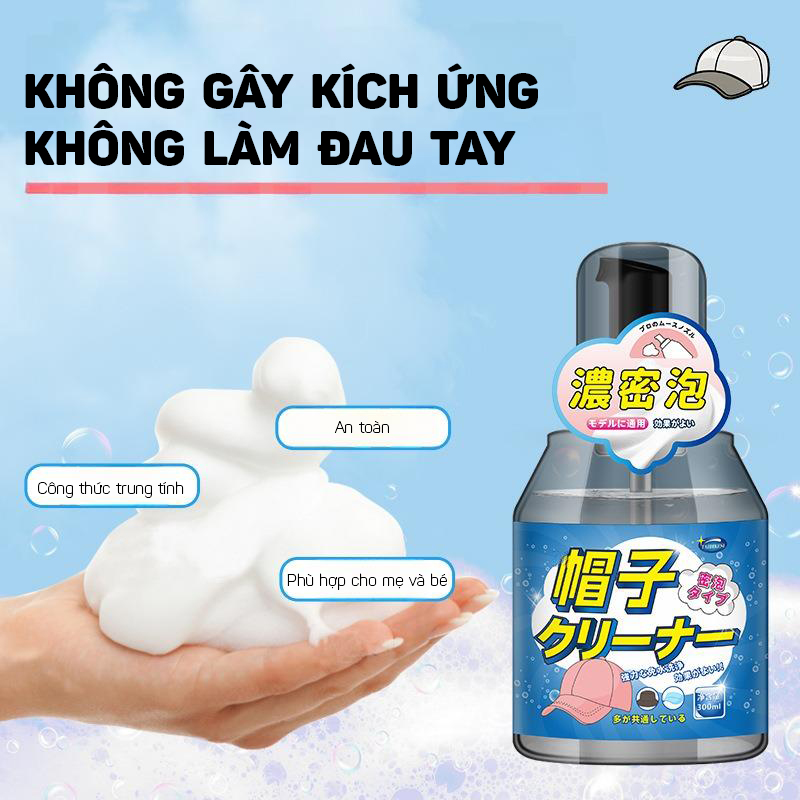 Dung Dịch Tẩy Sạch Mũ Lưỡi Trai, Mũ Nón Vành Vải Cao Cấp 300ml - Hàng Nhập Khẩu